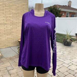Columbia PFG Tidal Tee Long-Sleeve Hoodie purple - XL  new